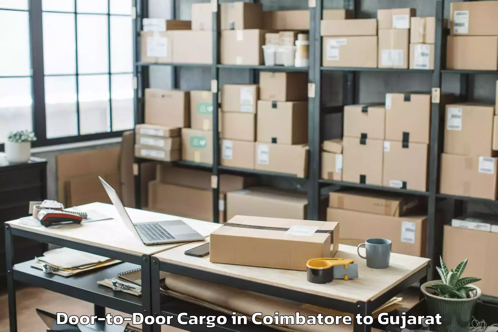 Professional Coimbatore to Bhachau Door To Door Cargo